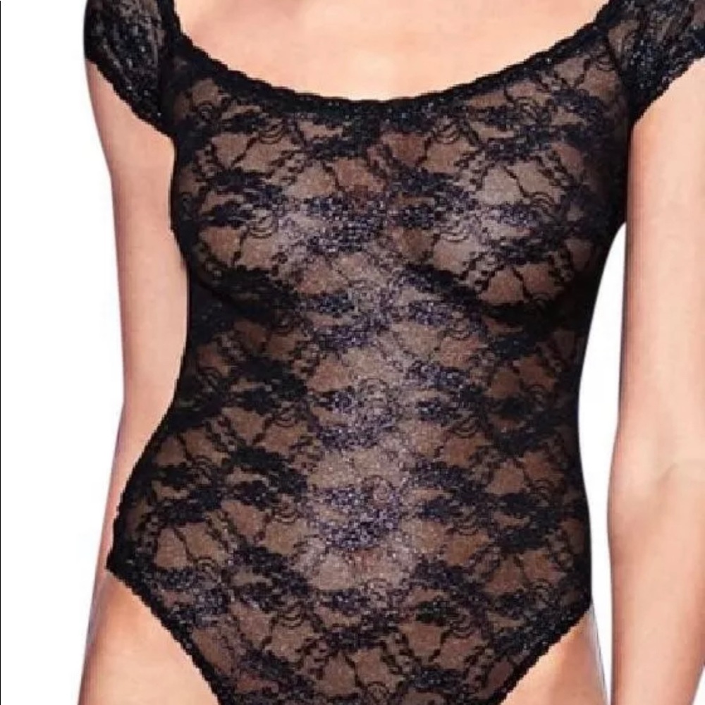 Victoria's Secret Body Suit Teddy Small Black mesh